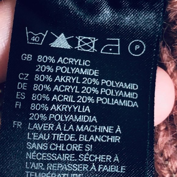 H&M | y2k Dusty Pink Cardigan Cable Knit Pocket Sweater Button Front Long Sleeve - Picture 5 of 5